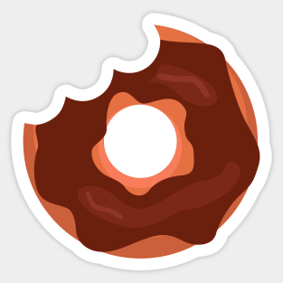 donut with chocolate frosting Sticker